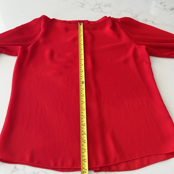 NWOT Classy, Sophisticated Pierre Cardin Red Blouse | Size 10 | Buttons on Back - Picture 7 of 11